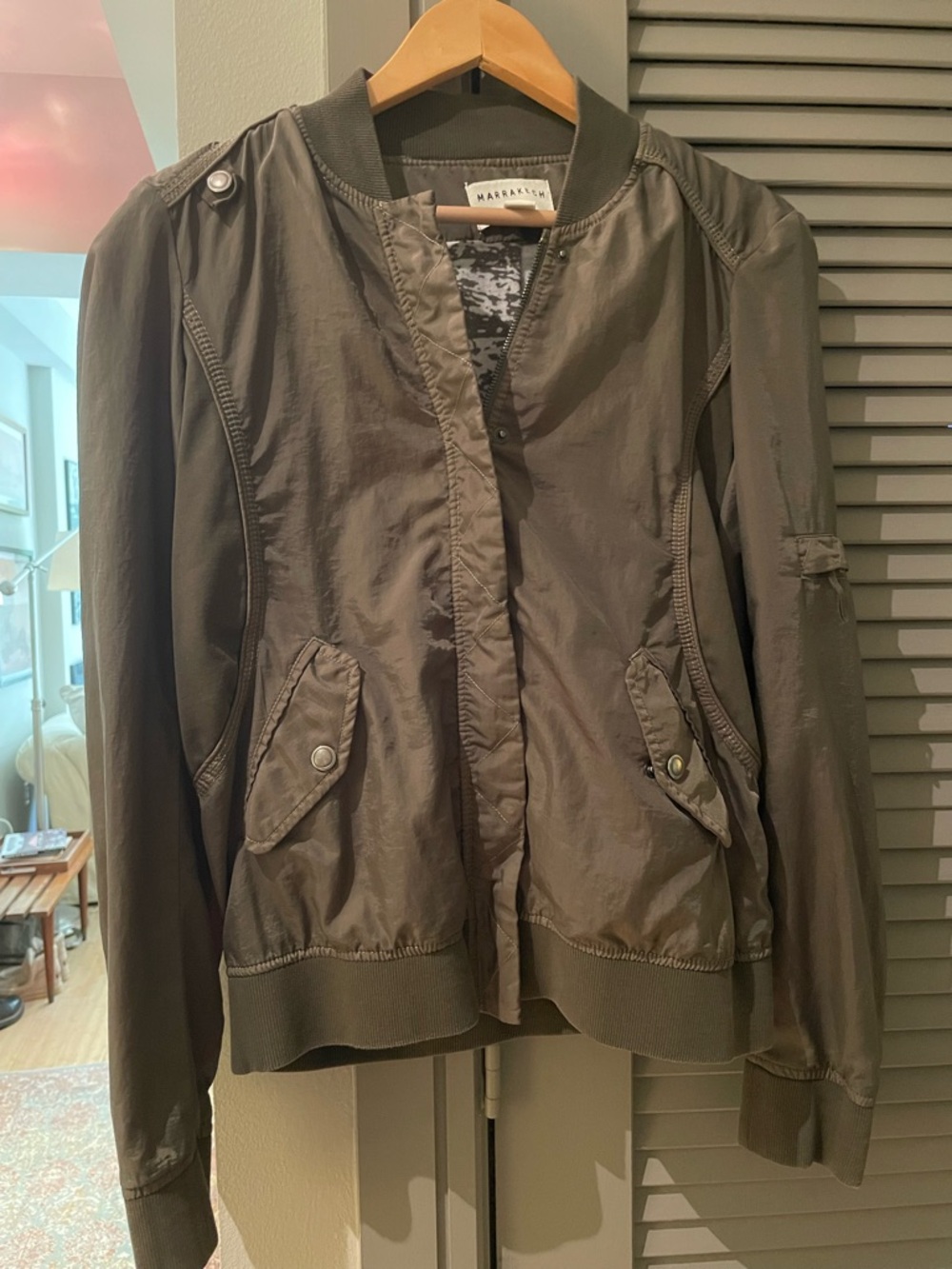 AllSaints Olive Green Lightweight Bomber Jacket